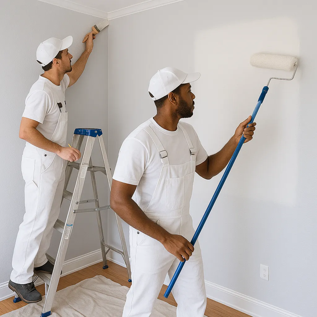 Smooth painted interior wall with clean trim detail.