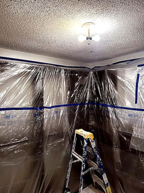 Hamilton ceiling smoothing after popcorn texture removal