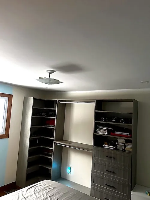 Ceiling surface checked after popcorn removal and finishing