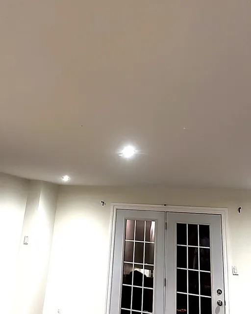 Popcorn ceiling removal — Hamilton (Ancaster) — Level 5 smooth finish