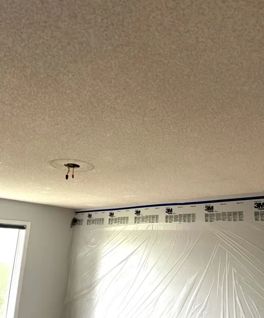 Popcorn removal — Hamilton (Stoney Creek) — bright smooth ceiling