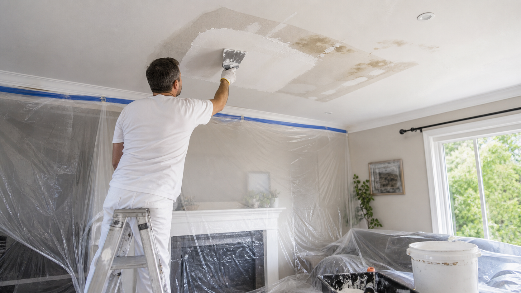 Ceiling Drywall Repair in Mississauga After Leaks, Stains & Water Damage