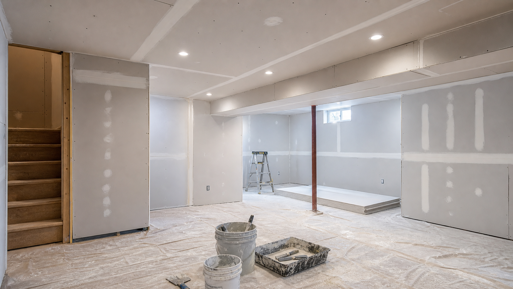 Basement Drywall Contractor Mississauga: Board Installation, Taping and Finishing