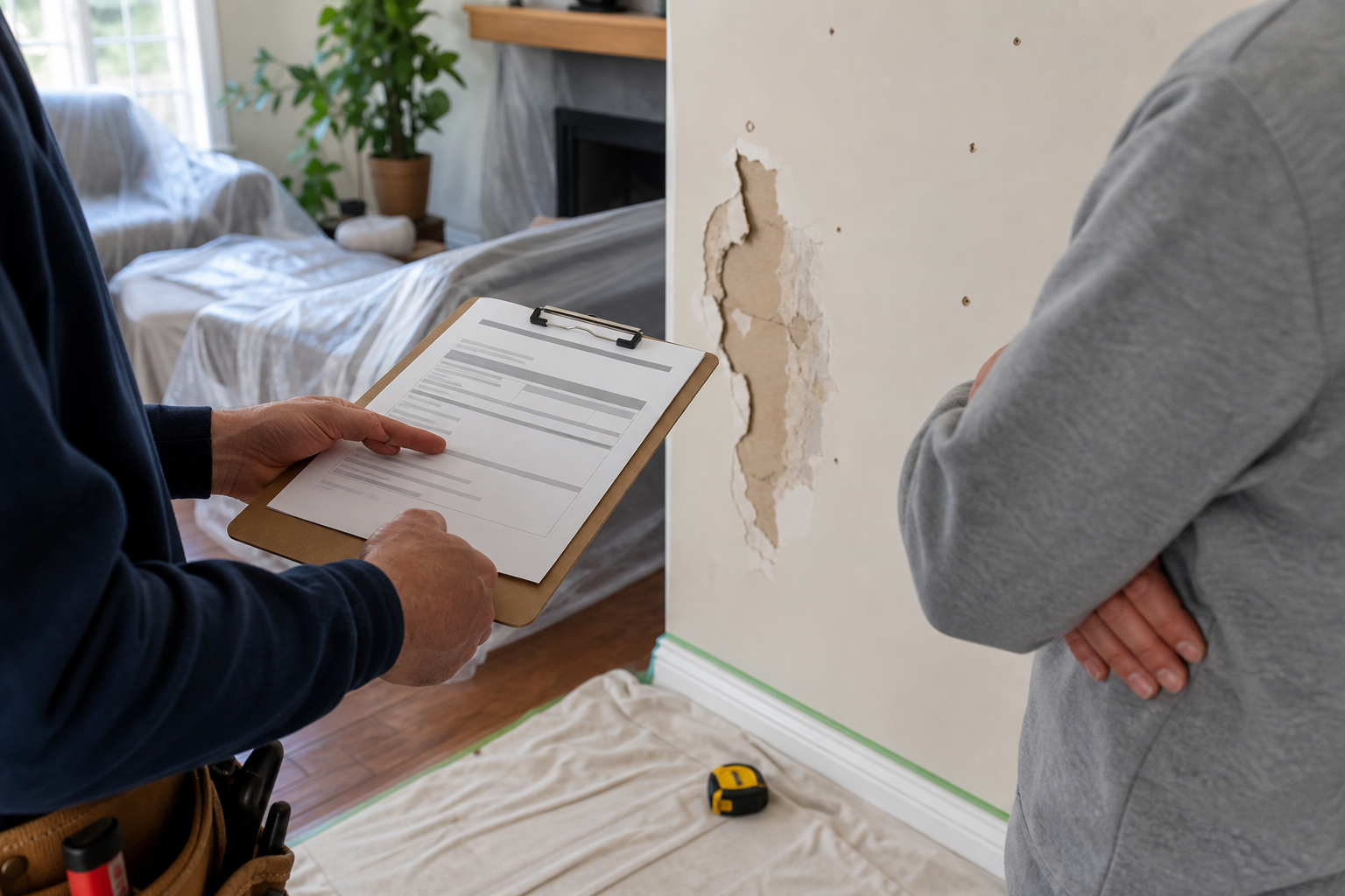What Should a Drywall Repair Quote Include? A Homeowner’s Contractor Checklist