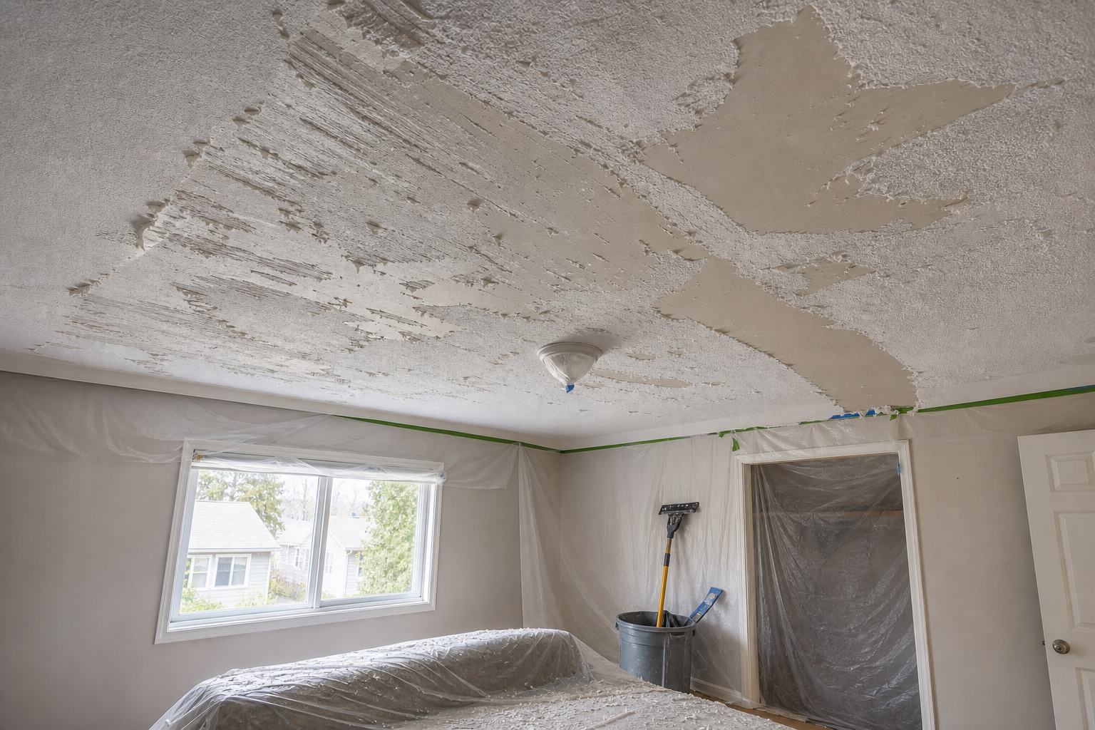 7 Popcorn Ceiling Removal Mistakes That Make the Final Ceiling Look Worse
