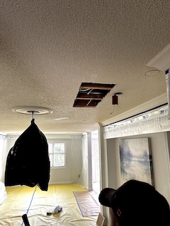 Small drywall repair and nail pop repair - seamless patching service