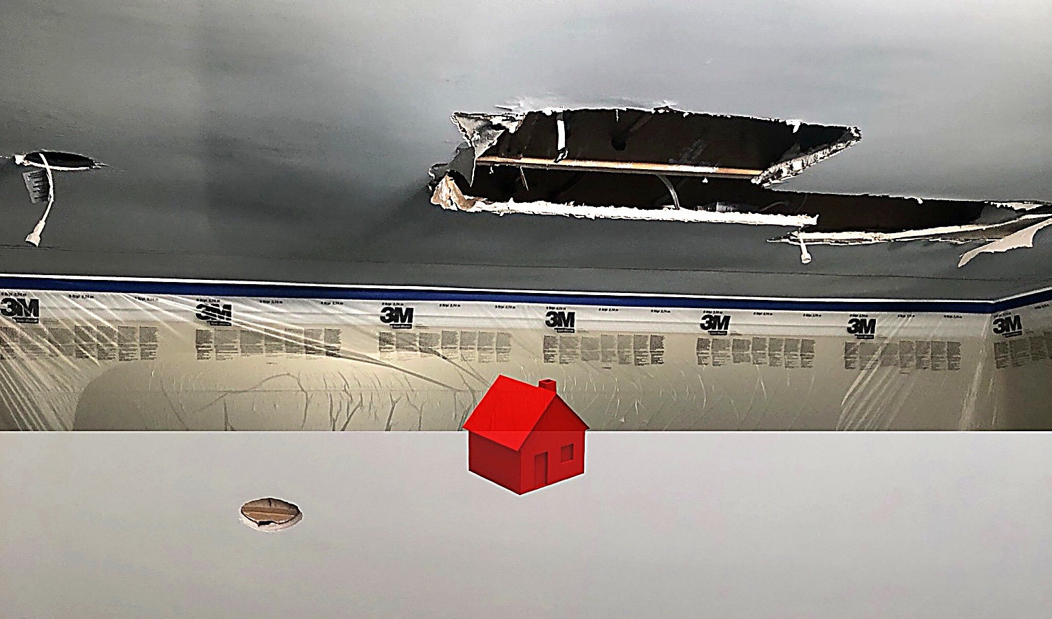 Professional drywall repair services - expert drywall contractors finishing seamless ceiling repair in GTA home