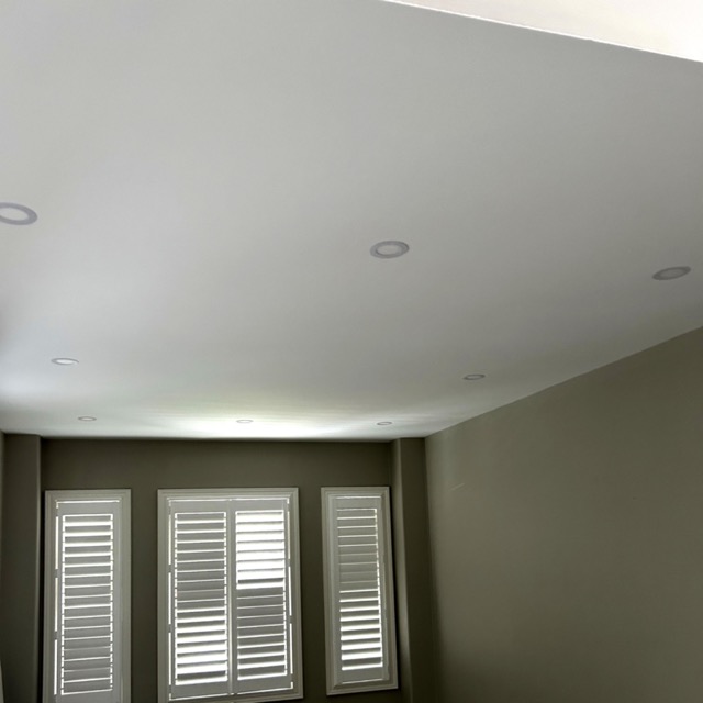 Popcorn ceiling removal — Oakville (Clearview) — Level 5 skim & paint