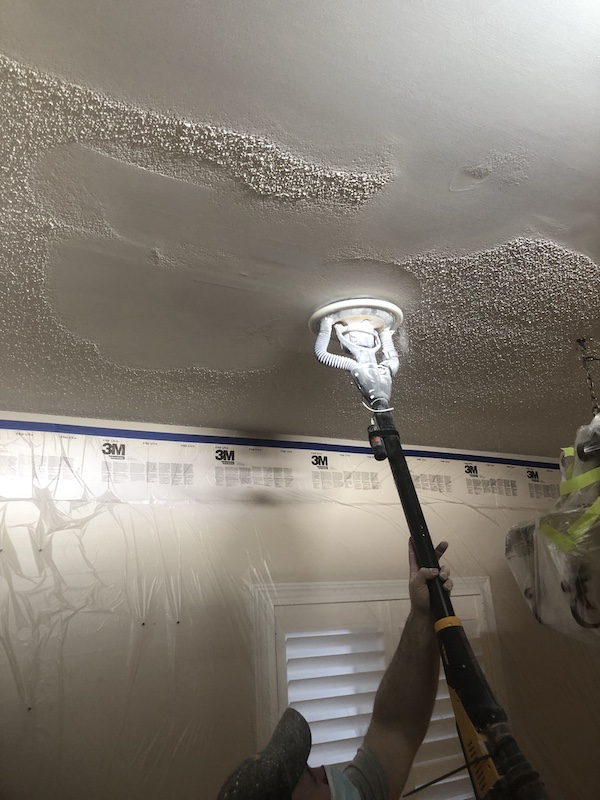 Popcorn ceiling removal in a Toronto home — project 3